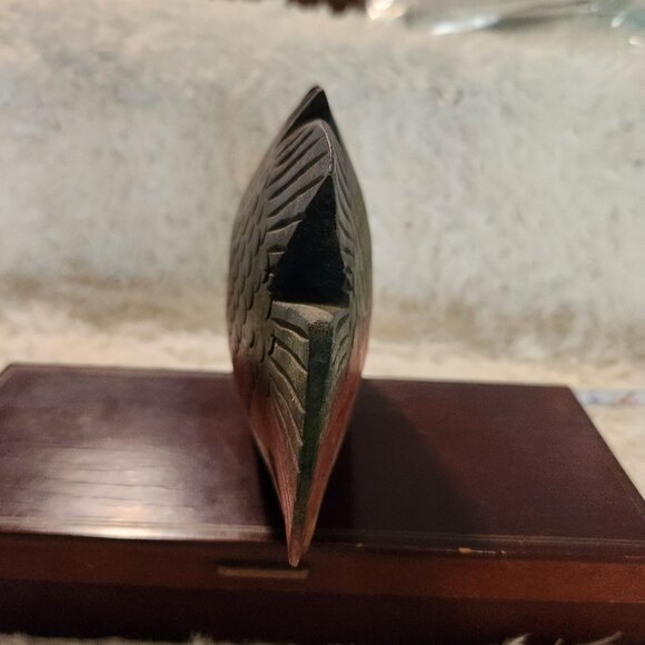 Hand-Carved Wooden Fish Sculpture - Picture 7 of 9